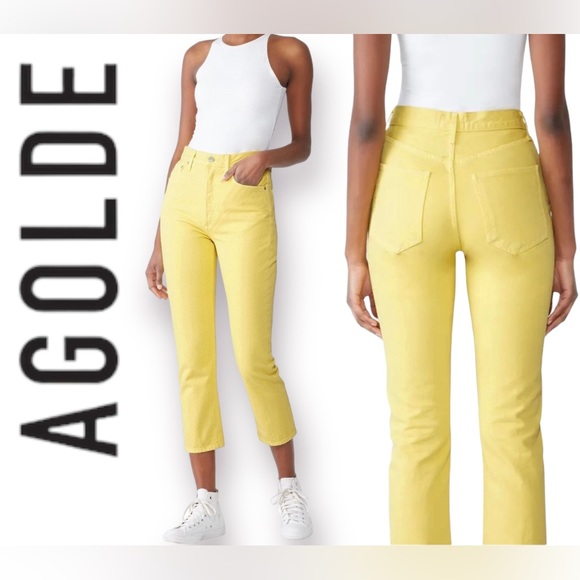 Agolde Denim - AGOLDE Yellow Riley Straight Legs Jeans (NWOT)